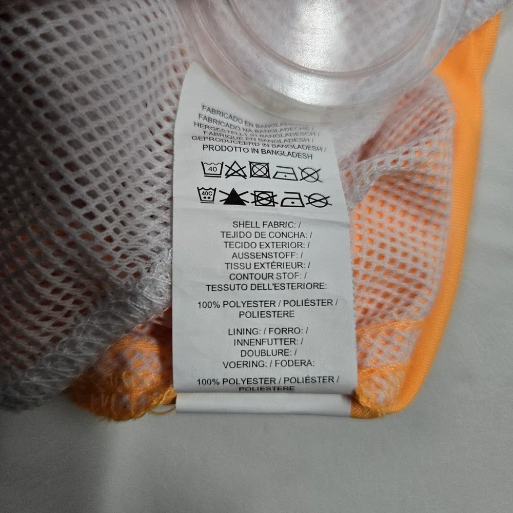 Primark Men's XL Neon Orange Swim Trunks Pockets Drawstring